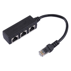 1 to 3 Socket LAN Ethernet Network RJ45 Plug Splitter Extender, 3 Ports RJ45