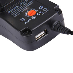 UK Plug Universal 30W Power Wall Plug-in Adapter with 5V 2.1A USB Port, Tips: 8 PCS, Cable Length: About 1.2m, UK Plug