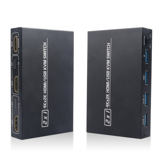 AM-KVM201CL 2x1 4Kx2K HDMI / USB / KVM Switch, AM-KVM201CL