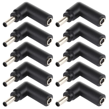 10 PCS 4.5 x 3.0mm Female to 4.5 x 3.0mm Male Plug Elbow Adapter Connector, 4.5x3.0mm to 4.5x3.0mm