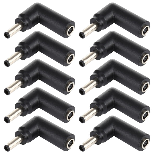 10 PCS 4.5 x 3.0mm Female to 4.5 x 3.0mm Male Plug Elbow Adapter Connector, 4.5x3.0mm to 4.5x3.0mm
