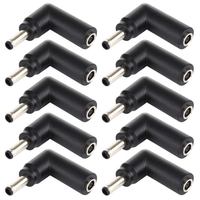 10 PCS 4.5 x 3.0mm Female to 4.5 x 3.0mm Male Plug Elbow Adapter Connector, 4.5x3.0mm to 4.5x3.0mm