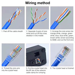 100pcs /Pack Cat6e Unshielded Pass Through RJ45 Connector Modular Plug, Cat6e UnShielded Pass Through