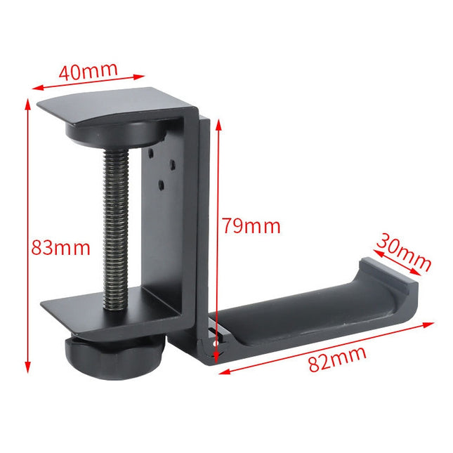 Desktop Lock Clip Type Metal Foldable Headset Stand Display Hanger, Desktop Lock Clip Type