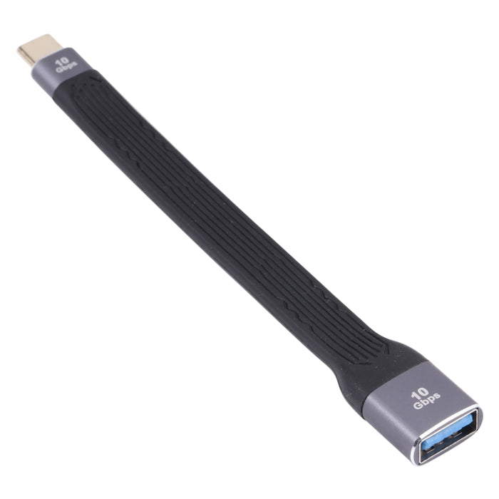 10Gbps USB-C / Type-C Male to USB 3.0 Female Soft Flat Data Transmission Fast Charging Cable, USB-C / Type-C Male to USB 3.0 Female