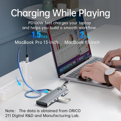 ORICO PW11-8PC Type-C / USB-C 8-in-1 5Gbps Multifunction Docking Station, PW11-8PC