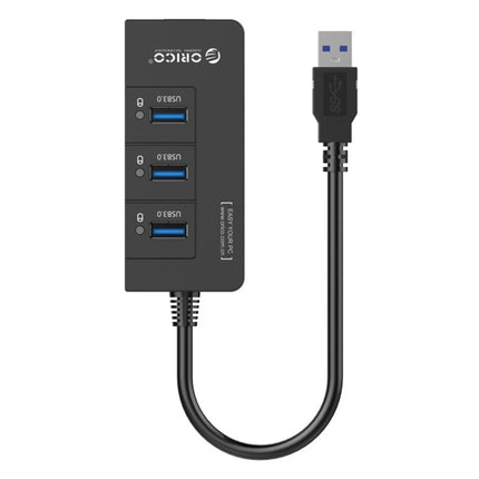 ORICO HR01-U3 ABS 3 puertos USB3.0 HUB Splitter con tarjeta de red Ethernet Gigabit RJ45 externa de 5 Gbps para computadoras portátiles/de escritorio/ultrabook, etc.