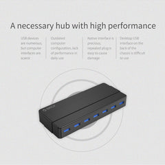 ORICO H7928-U3 ABS Material Desktop 7 Ports USB 3.0 HUB with 1m Cable, USB 3.0