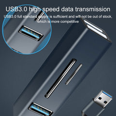 15101 5 in 1 USB3.0 to 3 x USB + SD / TF Card Reader HUB Adapter, USB3.0