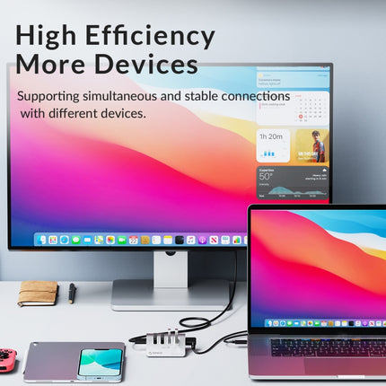 ORICO M3CU2 Aluminum Alloy 4-Port Type-C And USB 3.2 Gen2 10Gbps HUB, M3CU2