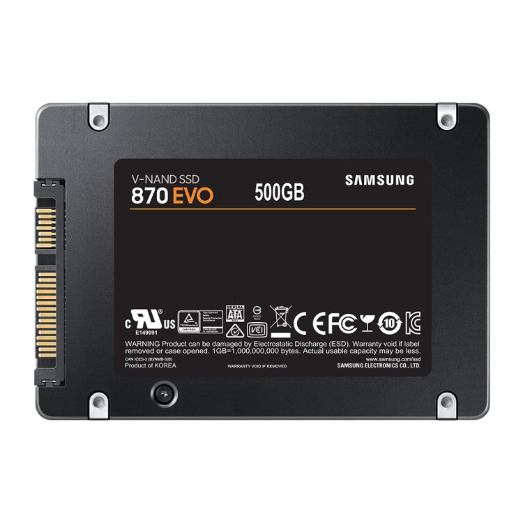 Original Samsung 870 EVO 500GB 2.5 inch SATAIII Solid State Drive, 500GB