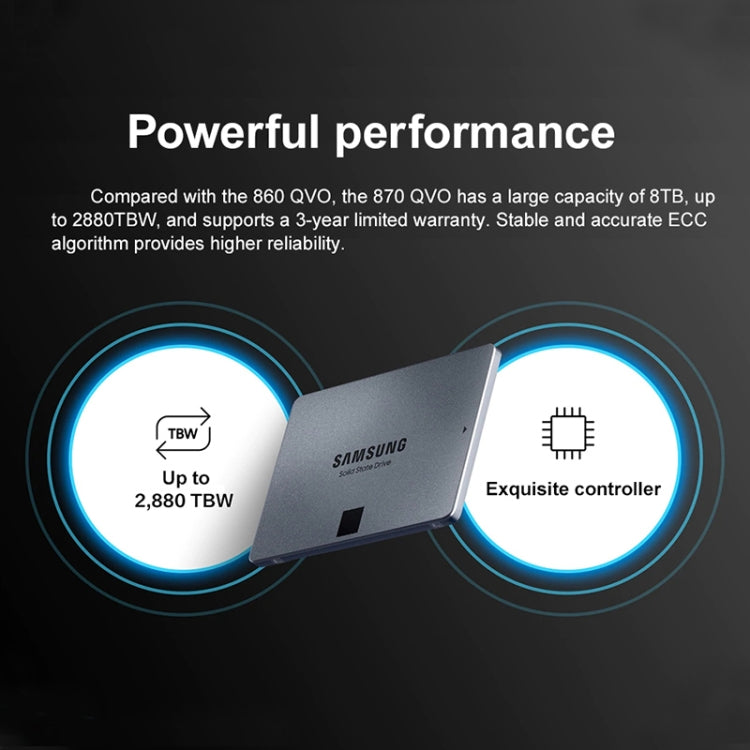 Original Samsung 870 QVO 1TB 2.5 inch SATA Solid State Drive
