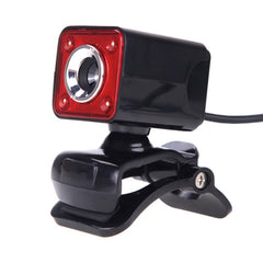 A862 360 Degree Rotatable 480P WebCam USB Wire Camera with Microphone & 4 LED lights for Desktop Skype Computer PC Laptop, Cable Length: 1.4m, PC3455B, PC3455BR, PC3455R