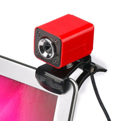 A862 360 Degree Rotatable 480P WebCam USB Wire Camera with Microphone & 4 LED lights for Desktop Skype Computer PC Laptop, Cable Length: 1.4m, PC3455B, PC3455BR, PC3455R