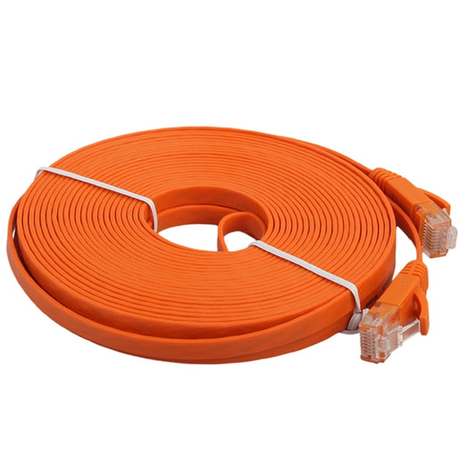 10m CAT6 Ultra-thin Flat Ethernet Network LAN Cable, Patch Lead RJ45, Length: 10m