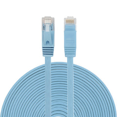 15m CAT6 Ultra-thin Flat Ethernet Network LAN Cable, Patch Lead RJ45, Length: 15m