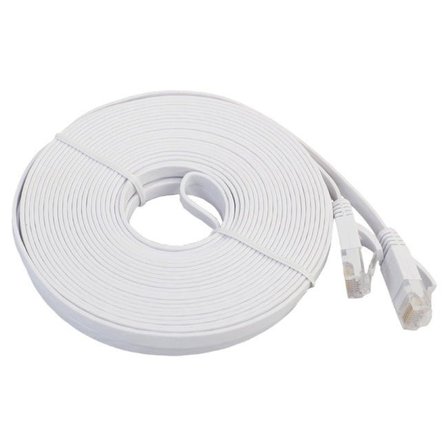 15 m CAT6 ultradünnes flaches Ethernet-Netzwerk-LAN-Kabel, Patchkabel RJ45, Länge: 15 m