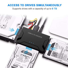 USB 3.0 to SATA / IDE Hard Disk Drive Converter Adapter Cable for 2.5 inch / 3.5 inch SATA IDE HDD, Cable Length: 1m, US160