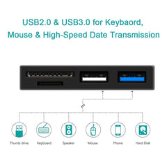 ROCKETEK RT-SGO727 USB 3.0 + USB 2.0 + Micro USB Interface Hub for Microsoft Surface Go, with 2 TF Card & SD Card Slots, RT-SGO727