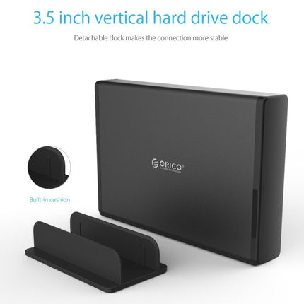 ORICO 7688U3 Vertical Aluminum External Hard Drive Enclosure Storage Case Hard Drive Dock for 3.5 inch SATA HDD