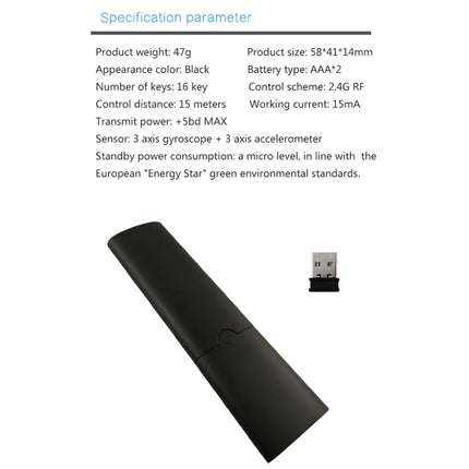 Q5 2.4G RF 3D Brushed Fashion Somatosensory Universal Air Mouse Remote Controller