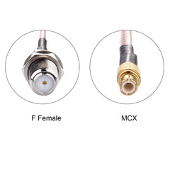 15cm MCX to F Female RG316 Cable, MCX Male to F Female