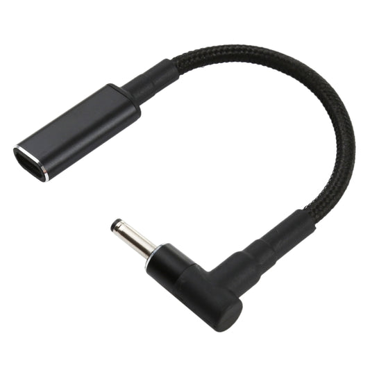 PD 100W 18.5-20V 3.0 x 1.0mm Elbow to USB-C / Type-C Adapter Nylon Braid Cable, 3.0 x 1.0mm