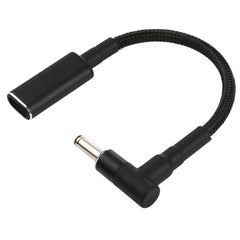 PD 100W 18.5-20V 4.0 x 1.35mm Elbow to USB-C / Type-C Adapter Nylon Braid Cable, 4.0 x 1.35mm