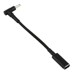 PD 100W 18.5-20V 4.0 x 1.35mm Elbow to USB-C / Type-C Adapter Nylon Braid Cable, 4.0 x 1.35mm