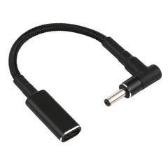 PD 100W 18.5-20V 4.0 x 1.35mm Elbow to USB-C / Type-C Adapter Nylon Braid Cable, 4.0 x 1.35mm