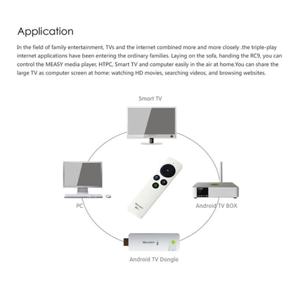 Measy RC9 2.4GHz Fly Air Mouse Wireless Keyboard Remote Control, RC9