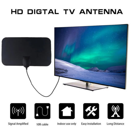 AN-1001 5dBi/25dBi Indoor  HDTV Antenna with Dual-side Sticker, VHF170-230/UHF470-862MHz, AN-1001