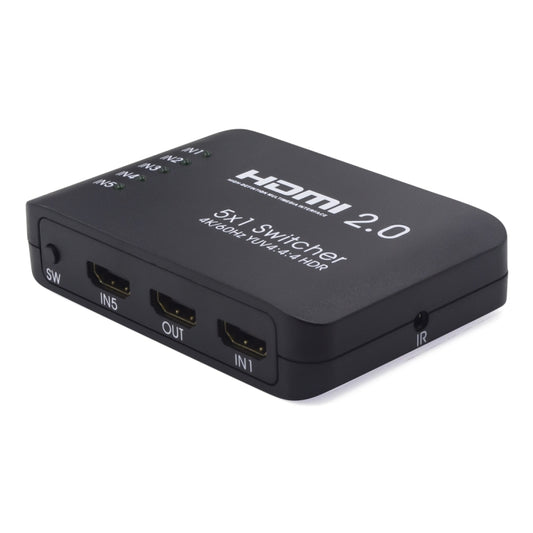 AYS-51V20 HDMI 2.0 5x1 4K Ultra HD Switch Splitter, 5x1 4K