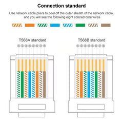 10pcs Cat6e Unshielded Pass Through RJ45 Connector Modular Plug, Cat6e Unshielded Pass