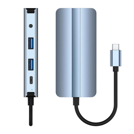 BYL-2105 8 in 1 USB-C / Type-C to USB Multifunctional Docking Station HUB Adapter, BYL-2105