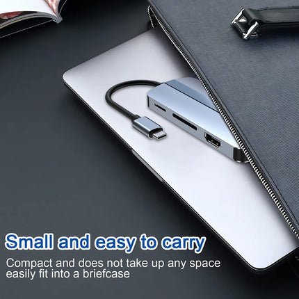 BYL-2105 8 in 1 USB-C / Type-C to USB Multifunctional Docking Station HUB Adapter, BYL-2105