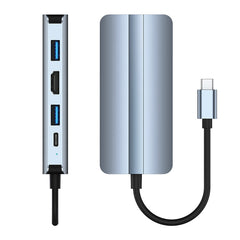 BYL-2205 8 in 1 USB-C / Type-C to USB Multifunctional Docking Station HUB Adapter, BYL-2205