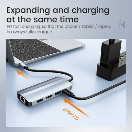 BYL-2206 9 in 1 USB-C / Type-C to USB Multifunctional Docking Station HUB Adapter, BYL-2206