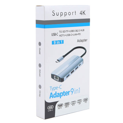 BYL-2206 9 in 1 USB-C / Type-C to USB Multifunctional Docking Station HUB Adapter, BYL-2206