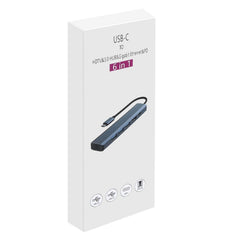 BYL-2210 6 in 1 USB-C / Type-C to USB Multifunctional Docking Station HUB Adapter with 1000M Network Port, BYL-2210