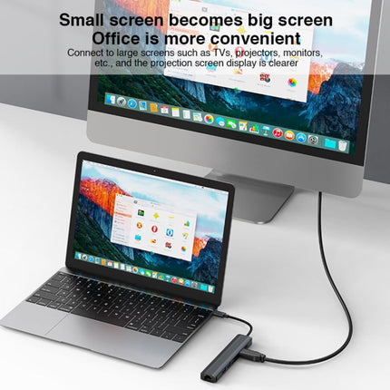 BYL-2303 7 in 1 USB-C / Type-C to USB Multifunctional Docking Station HUB Adapter, BYL-2303