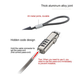 Universal USB Interface Laptop Security Lock, USB Interface