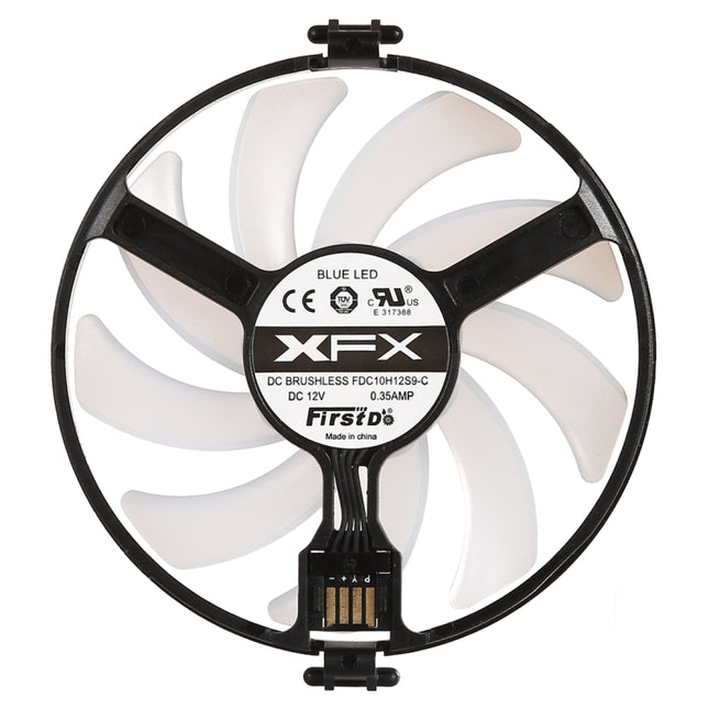 GPU Cooler Graphics Card Fan VGA Cards blower Cooler for XFX RX470 RX480, with Red Light, Red Light