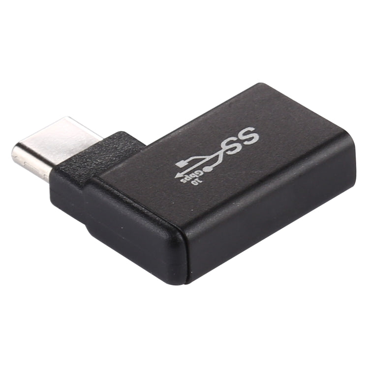 Type-C / USB-C Male to USB 3.2 Female 90 Degree Elbow Head Aluminium Alloy Adapter