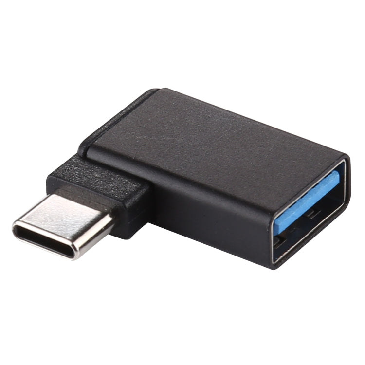 Type-C / USB-C Male to USB 3.2 Female 90 Degree Elbow Head Aluminium Alloy Adapter