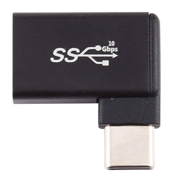 Type-C / USB-C Male to USB 3.2 Female 90 Degree Elbow Head Aluminium Alloy Adapter