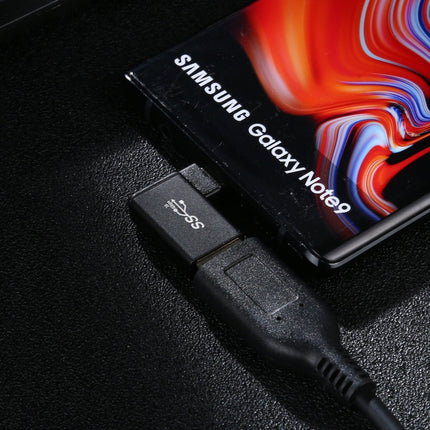 Type-C / USB-C Female to USB 3.0 Male 90 Degree Elbow Head Aluminium Alloy Adapter