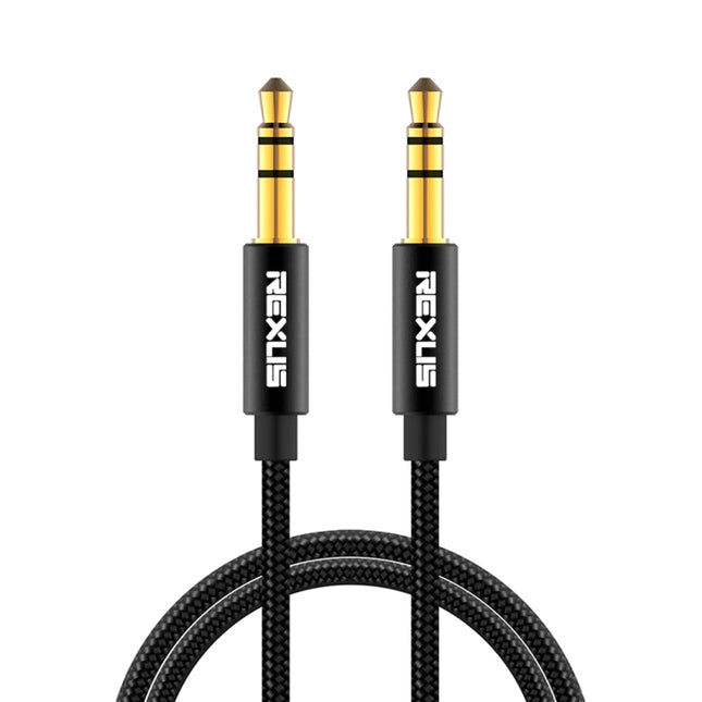 REXLIS 3629 3.5mm Male to Male Car Stereo Gold-plated Jack AUX Audio Cable for 3.5mm AUX Standard Digital Devices, Length: 1.8m, Length: 1.8m
