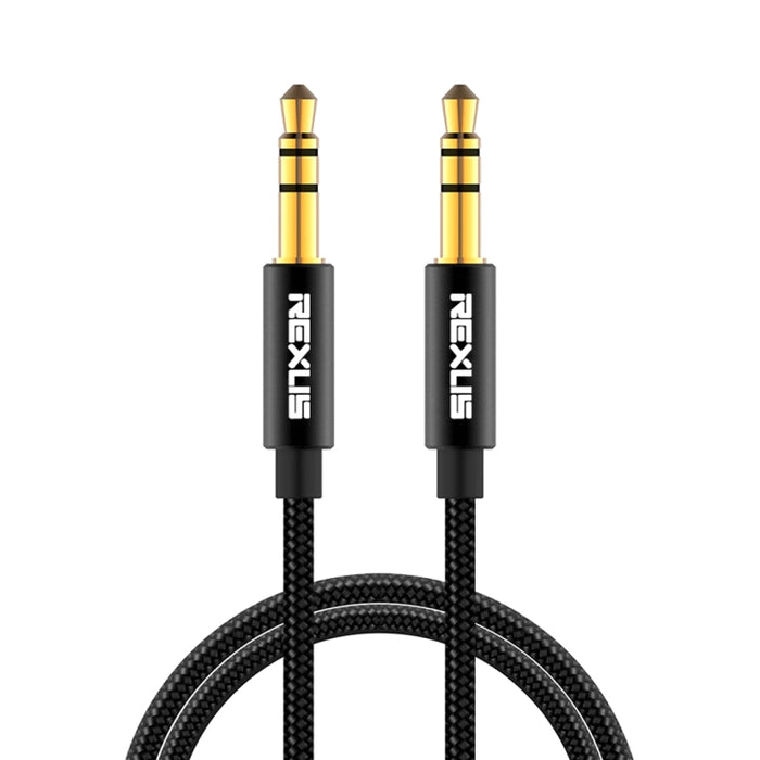REXLIS 3629 3.5mm Male to Male Car Stereo Gold-plated Jack AUX Audio Cable for 3.5mm AUX Standard Digital Devices, Length: 1.8m, Length: 1.8m
