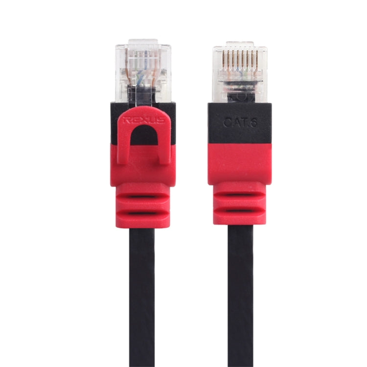 REXLIS CAT6-3 CAT6 Flat Ethernet Unshielded Gigabit RJ45 Network LAN Cable, Length: 0.5m, Length: 0.5m